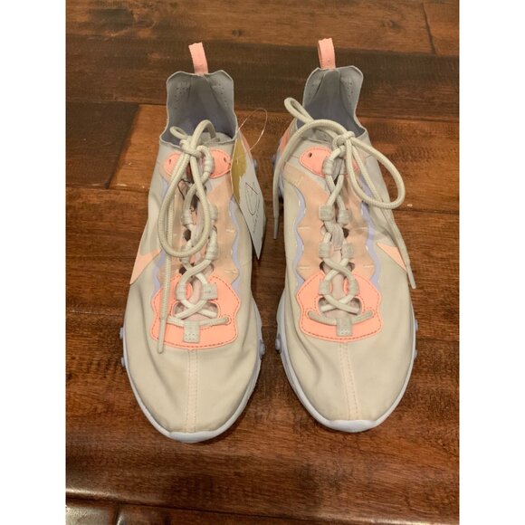 Nike Womens React Element 55 BQ2728-601 White Running Shoes Sneakers Size 9 - Picture 2 of 6
